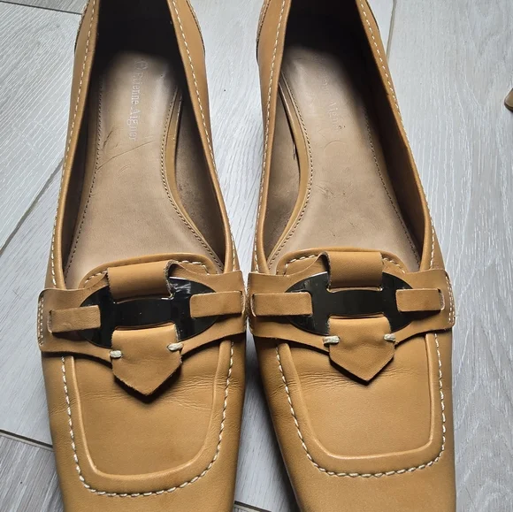 Etienne Aigner Vintage Dress Shoes Mustard Yellow Tan Leather Shoes-Size 8.5 - Picture 3 of 16